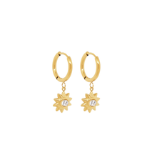 Load image into Gallery viewer, GOLD STARLIGHT HOOPS