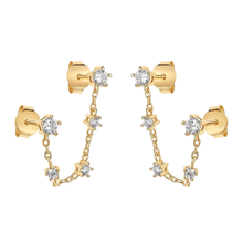 Load image into Gallery viewer, ELOISE DOUBLE CHAIN EARRINGS