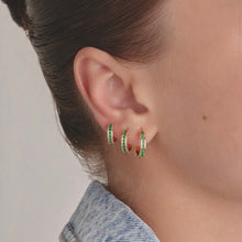 Load image into Gallery viewer, JADE MINI HOOPS