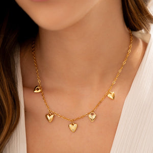 GOLD CHARMS NECKLACE SET