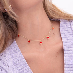 MINI HEARTS NECKLACE SET